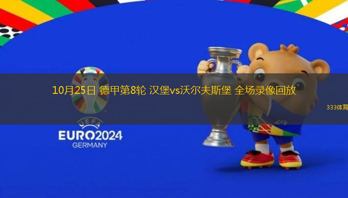 10月25日 德甲第8輪 漢堡vs沃爾夫斯堡 全場錄像回放